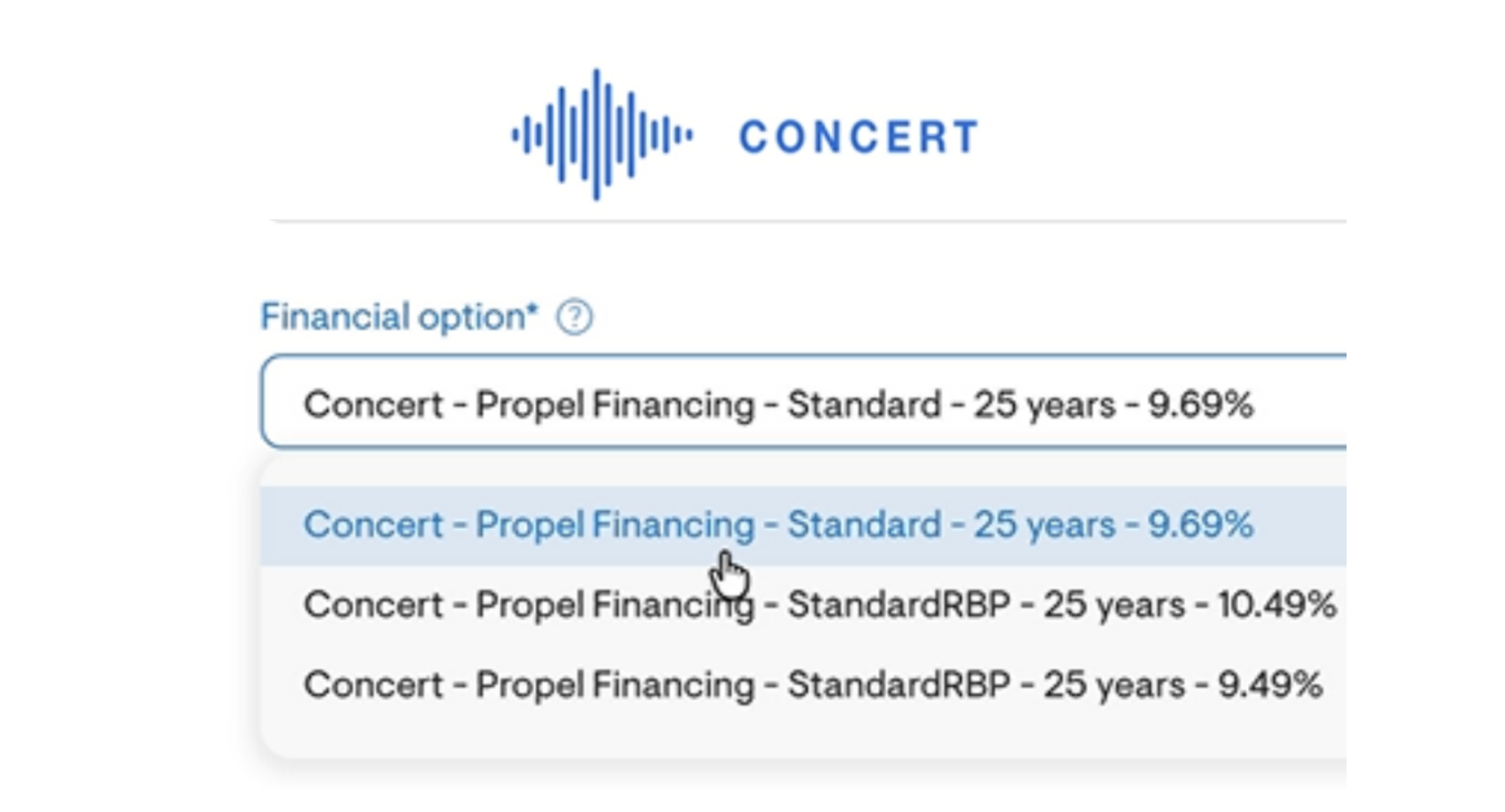 Concert RBP loan options in propel financing